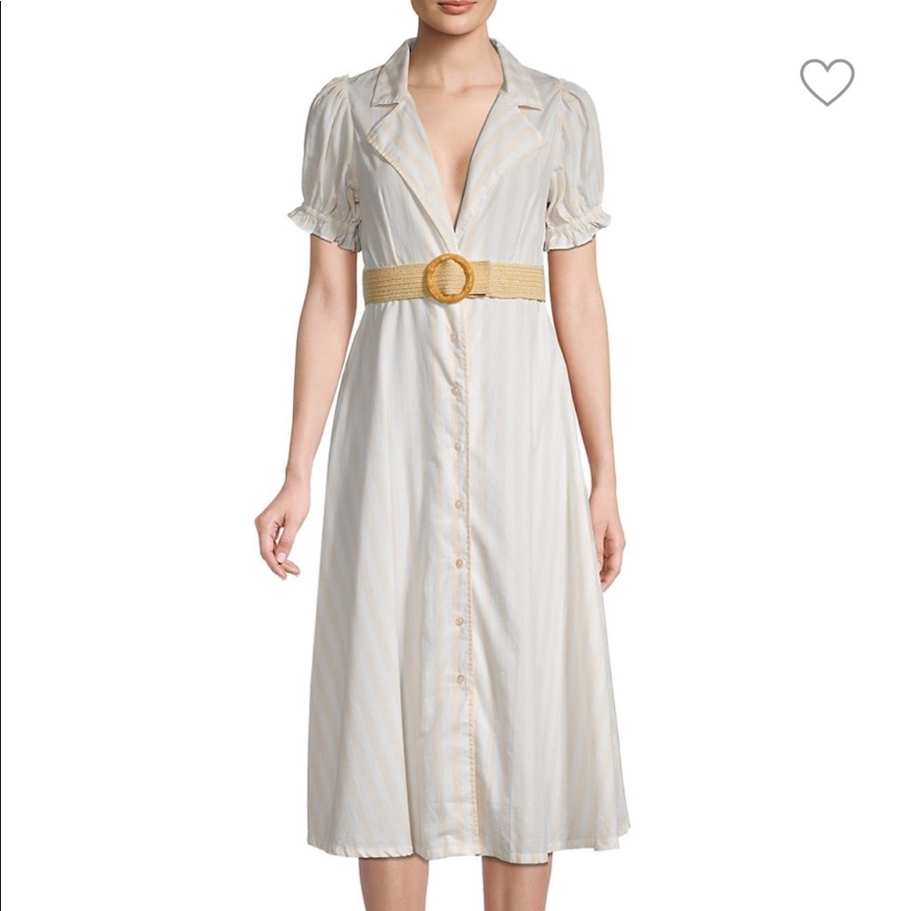 WeWoreWhat Bella Oxford Stripe A-Line Shirtdress